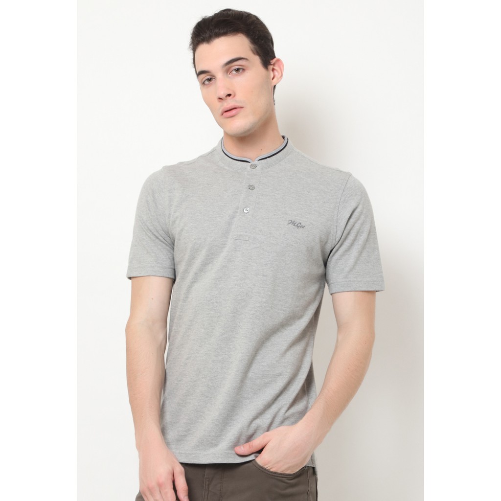 Kaos Lengan Pendek Asli MGee 3451C Alfa Light Grey