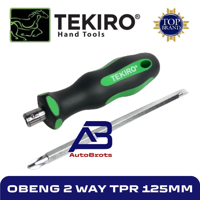 

Gardenglories Tekiro Obeng 2 Way Tpr Screwdriver Bolak Balik Gagang Karet 125Mm