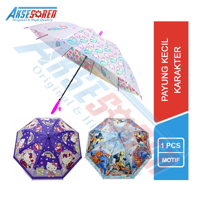 PAYUNG ANAK-ANAK MOTIF KARAKTER / PAYUNG KECIL / PAYUNG BERMOTIF ANAK LAKI-LAKI DAN PEREMPUAN / PAYU