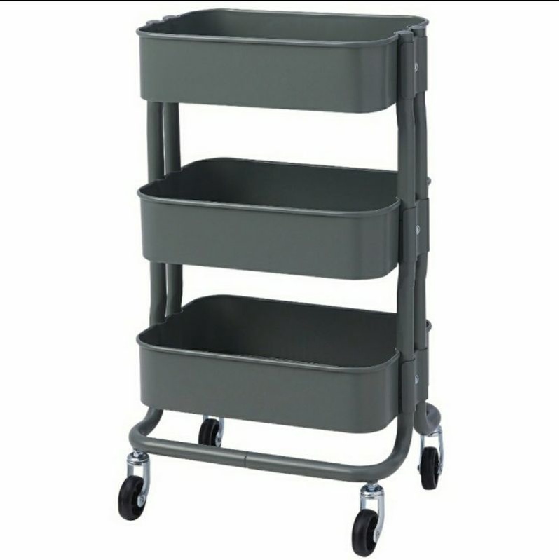 Ikea Kitchen Trolley Troli Dapur Troli Barang Grey Uk 38 x 28 x 65 Cm