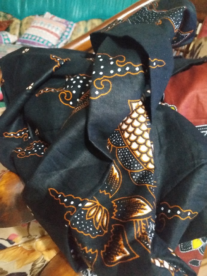 Boleh Pisah Couple Atasan Blus Batik Wanita Modern Halus Dolby Kombinasi Brokat Polos