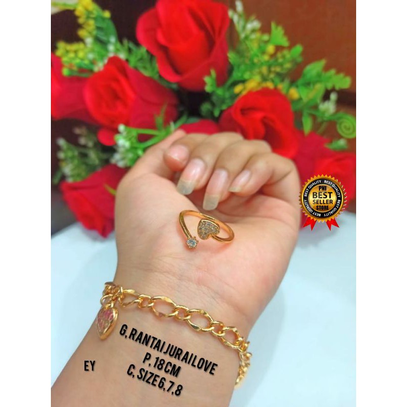 GELANG RANTAI JURAI LOVE FREE CINCIN