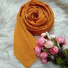 PASMINA ZIPER RESLETING DIAMOND ITALLIANO //  PASHMINA PLISKET ZIPER-Kunyit