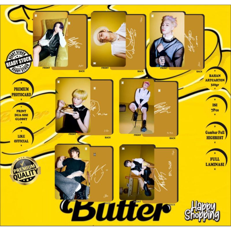 PHOTOCARD SET BTS PREMIUM // BUTTER // PERMISSION TO DANCE // FULL