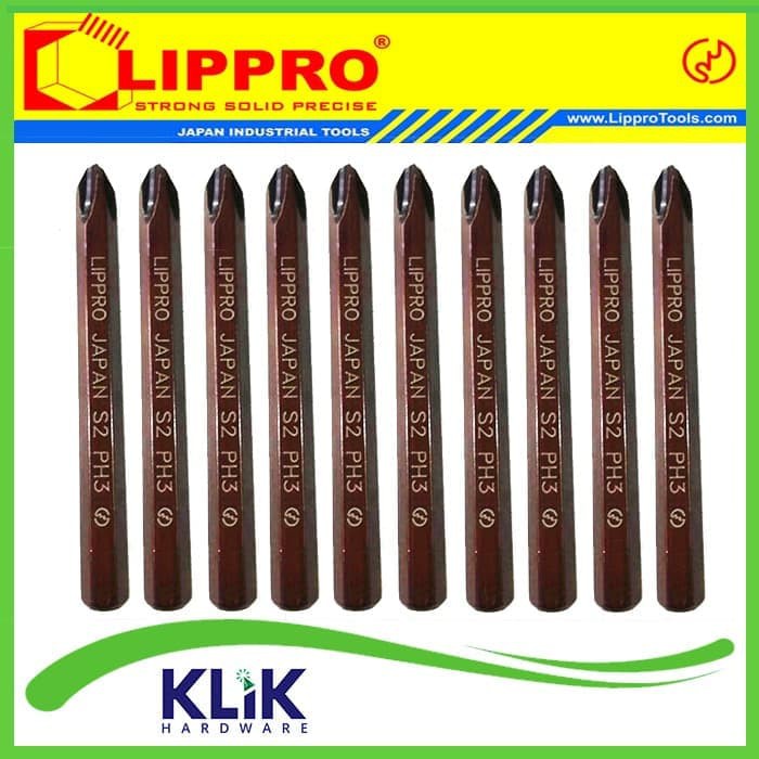 LIPPRO Mata Obeng Ketok S2 (+) PH3 Impact Driver Bit