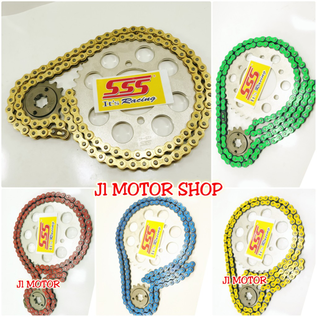 GEAR GIR SET GEARSET SSS 415 NINJA R RR SS - NINJA 150 R - NINJA 150 RR - NINJA 150 SS RANTAI WARNA