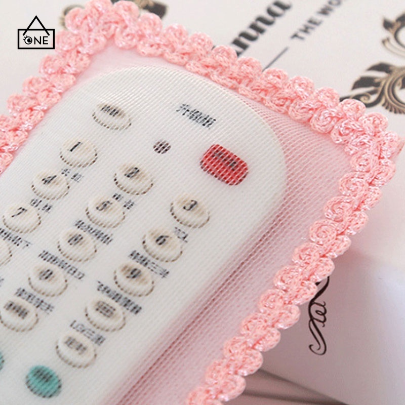 COD❤TV Air Conditioner Remote Control Set with Lace Bowknot Protective Cover Remote Control Bag A one