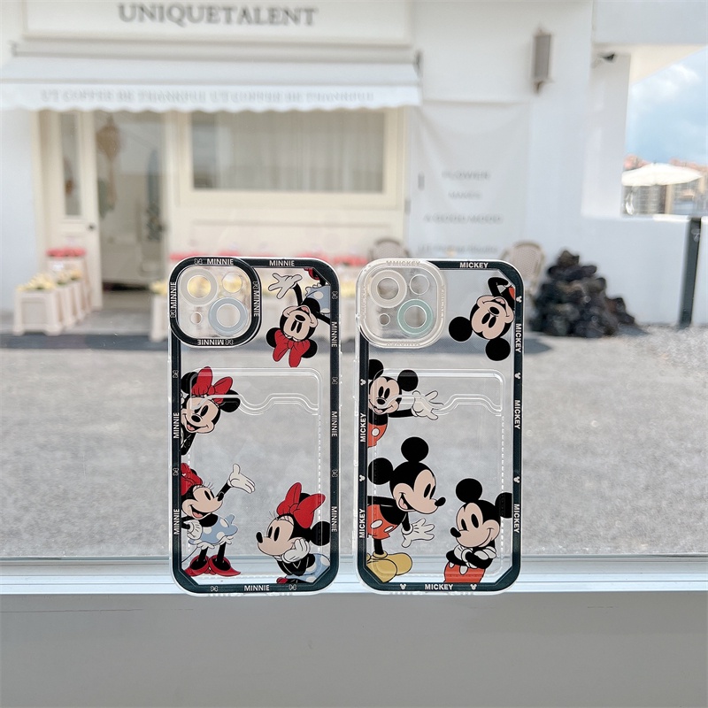 Soft Case TPU Motif Kartun Mickey Mouse Untuk IPhone 14 13 11 Pro Max 8 7 Plus X XS XR
