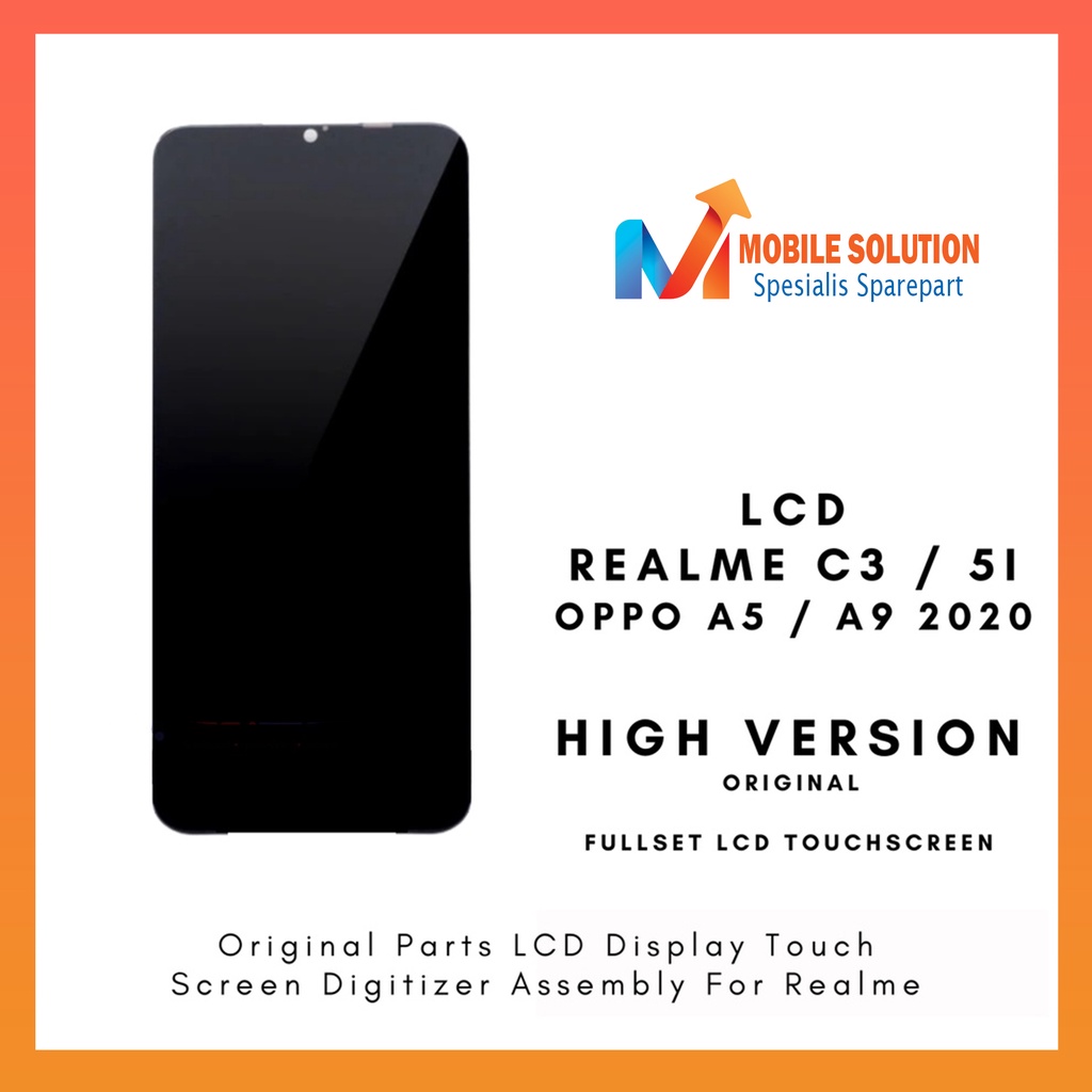 Grosir LCD Realme C3  LCD Realme 5i  LCD Oppo A5  LCD Oppo A9 2020 Universal Fullset Touchscreen - Parts Kompatible Dengan Produk Oppo GARANSI 1 Bulan + Packing / Bubbel