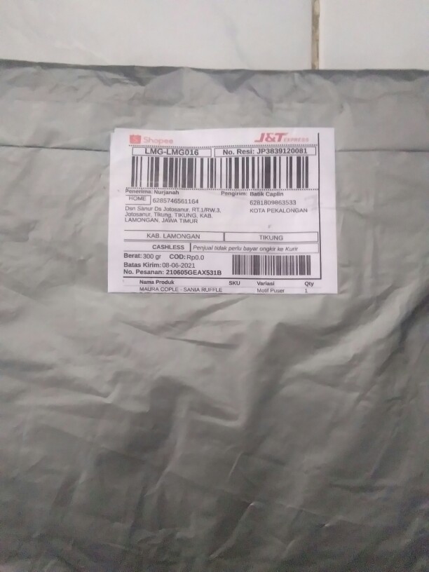 Maura Cople - Sania Ruffle Batik Cople Jazy Gamis Syari - Gamis Kerah Jazz Motif Puser. Cs