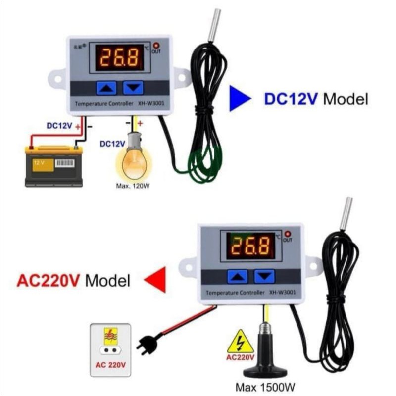 W3001 Thermostat Digital Temperature Termostat Suhu Panas Dingin