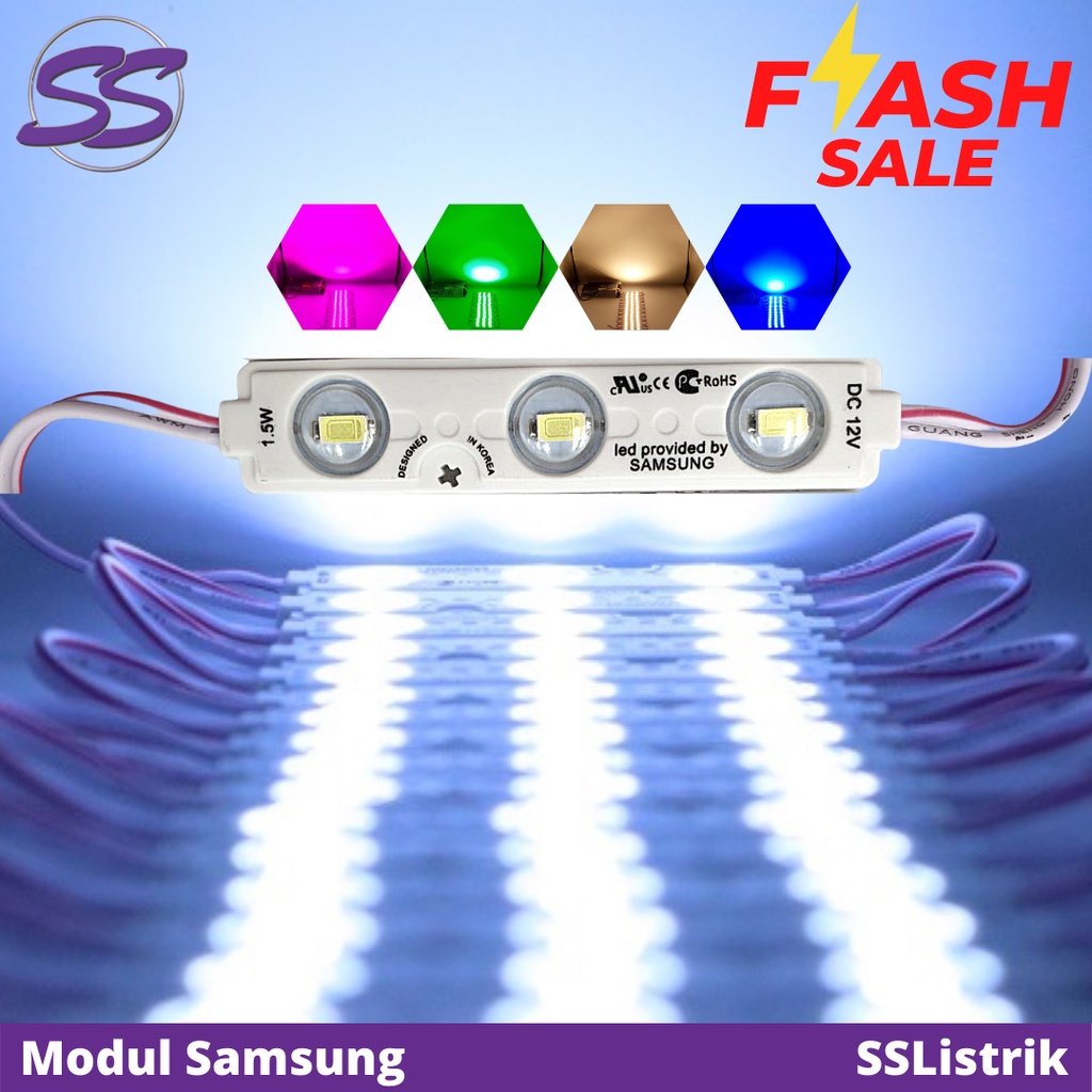 Lampu Modul LED Samsung Murah 12v 3 Mata