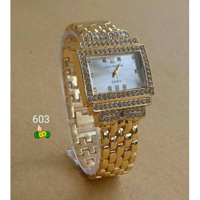 Jam tgn lv wanita gold jtr 603