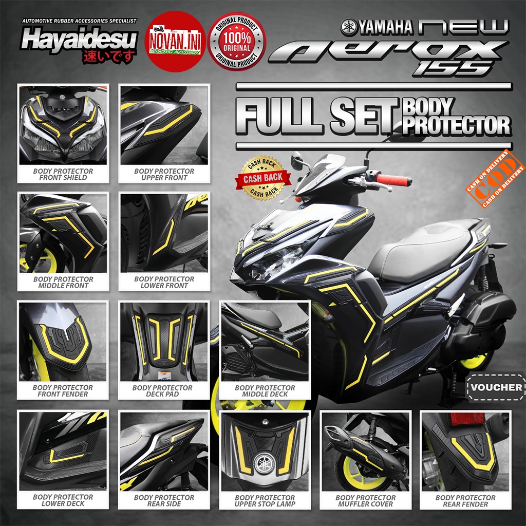 New AEROX Connected 2021-2024 Full Set Body Protector Cover-HAYAIDESU