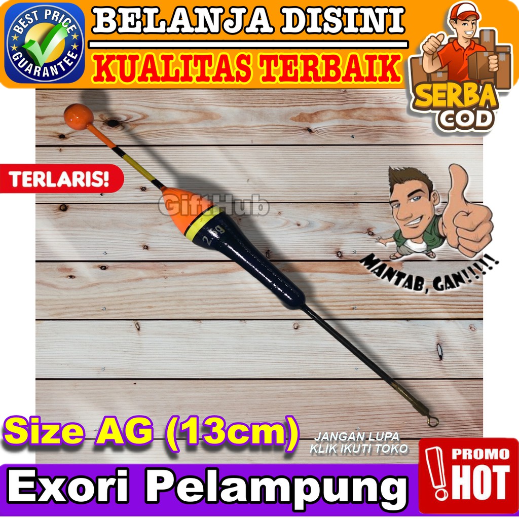 Exori Fishing Pelampung Pancing Kayu Size AG (13cm) Pengambang Aksesoris Memancing Original Floater
