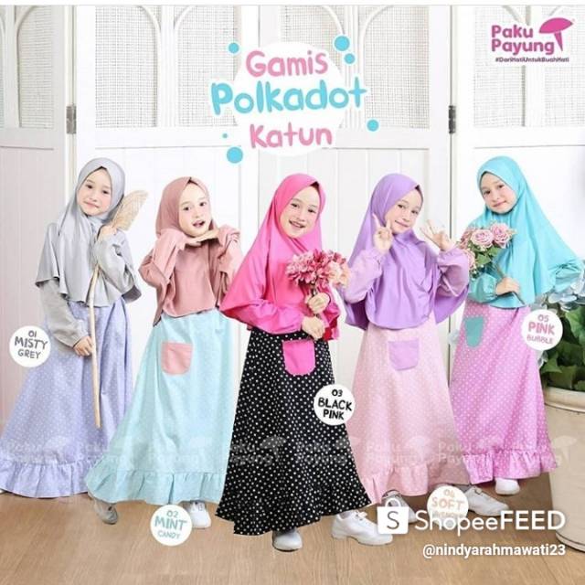 GAMIS ANAK POLKADOT