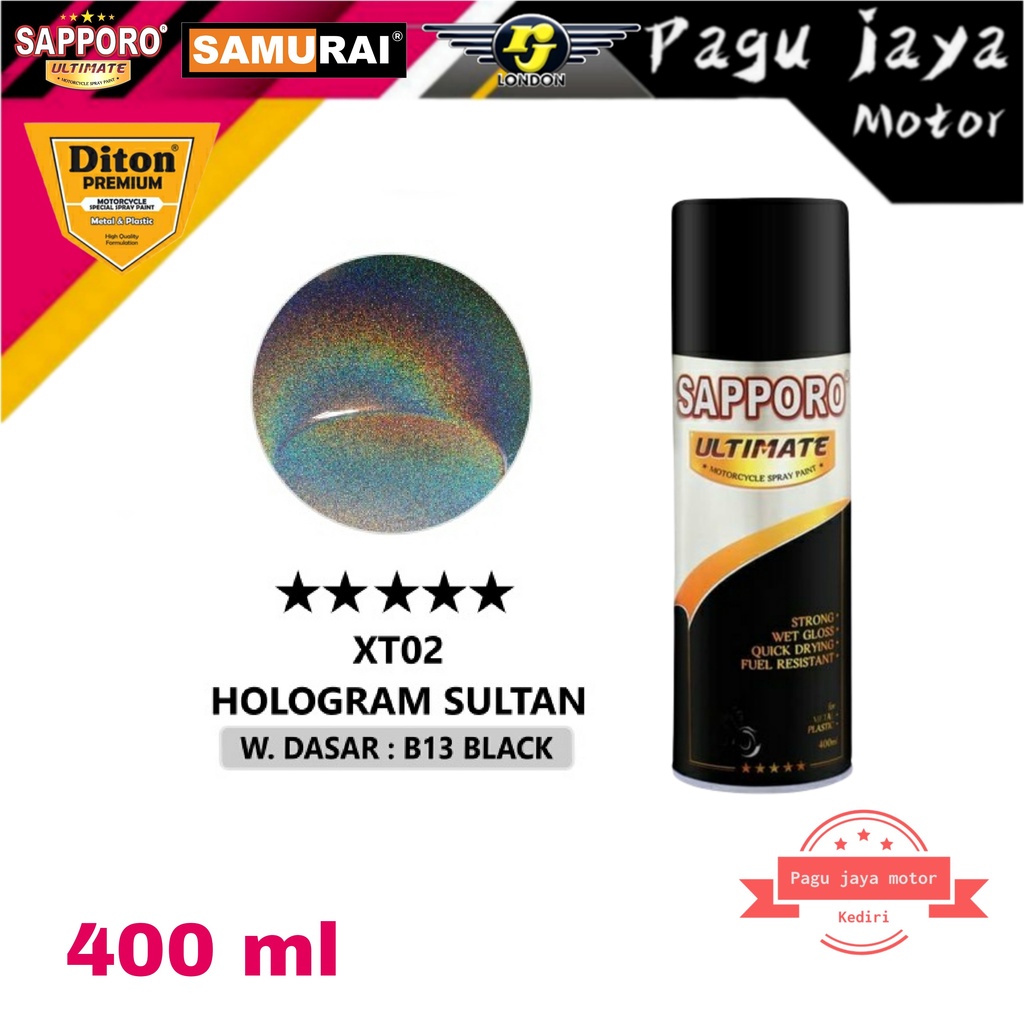 SAPPORO ULTIMATE XT02***** HOLOGRAM SULTAN 400ml pilox pilok cat semp[rot spray paint