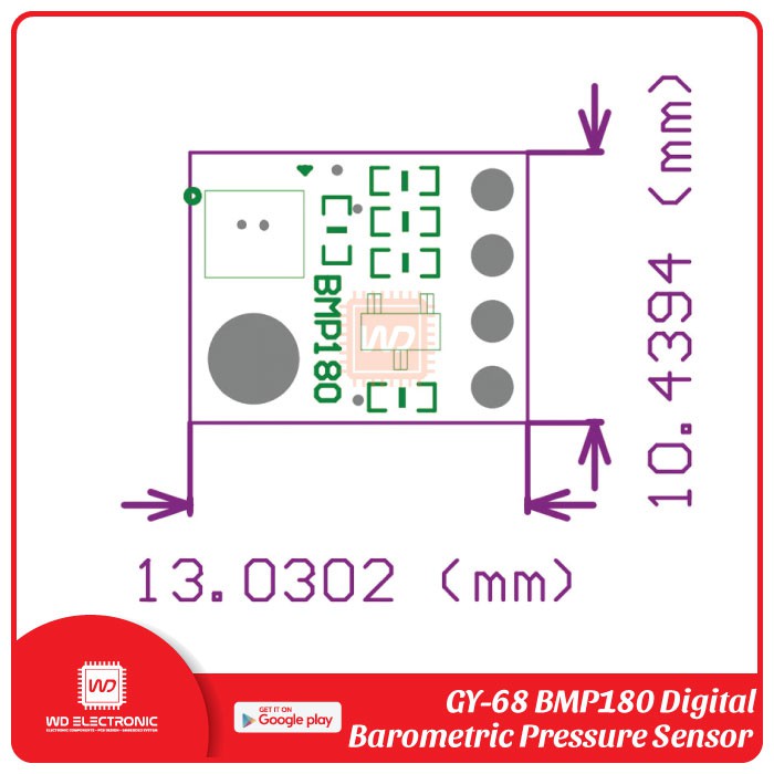 BMP180 Digital Barometric Sensor Module GY-68 GY68