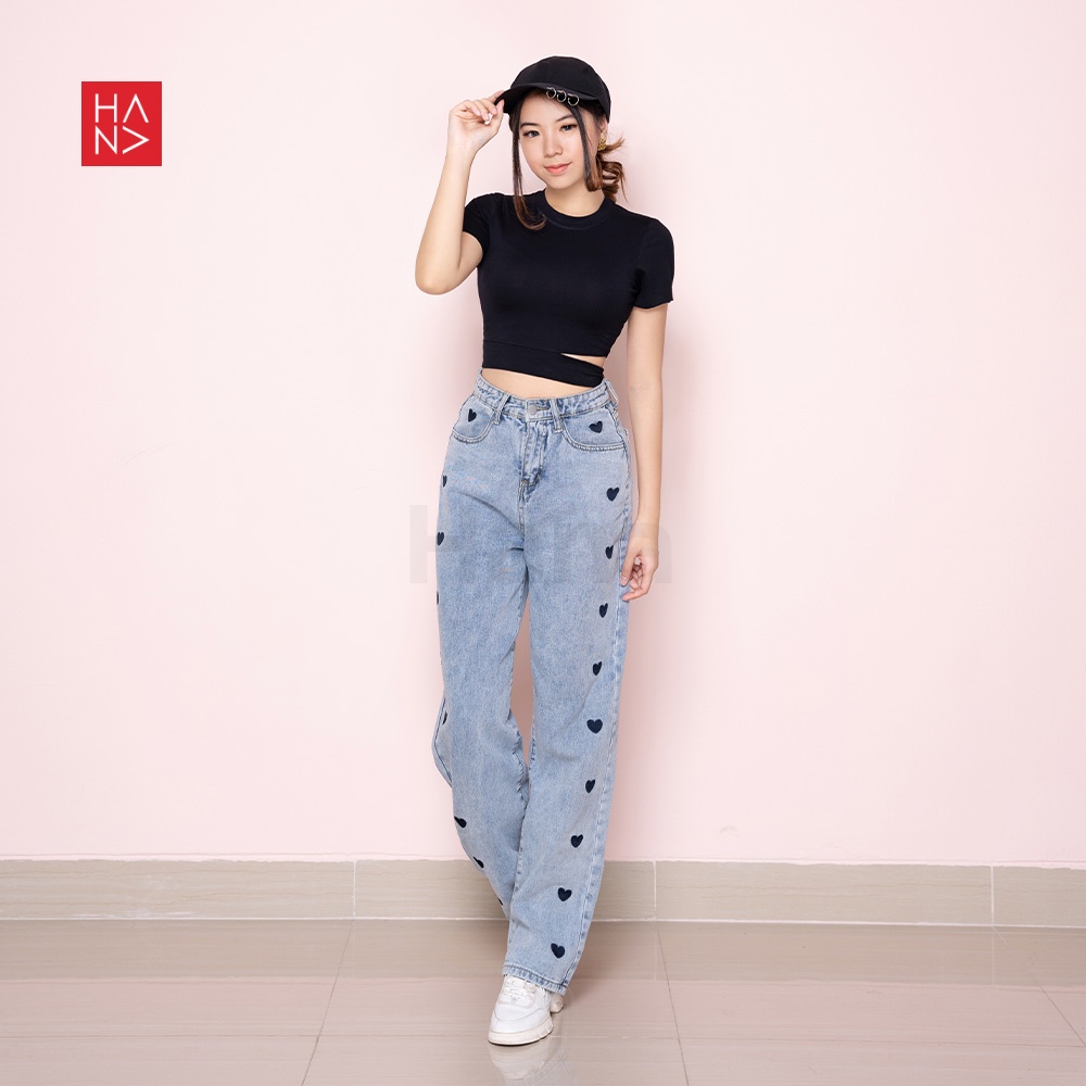 HanaFashion JKT - Yuna Crop Top Korean Style / Kaos Crop Wanita - TS343