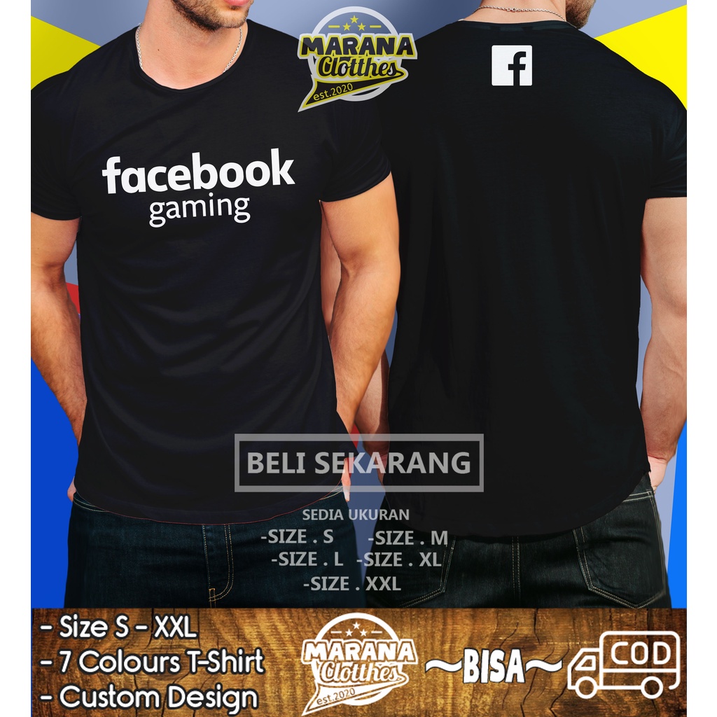 Kaos Baju Logo Facebook Gaming Kaos Perusahaan Sosial Media