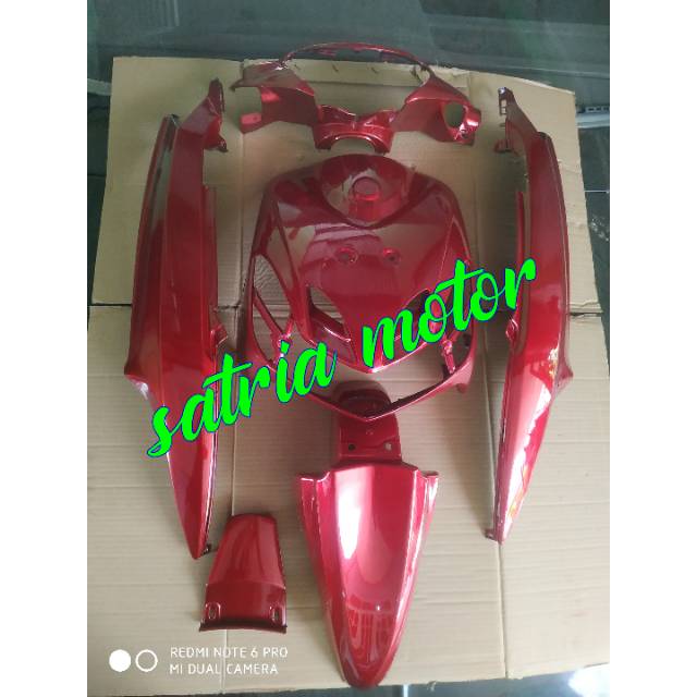 Full body halus mio smile merah maroon