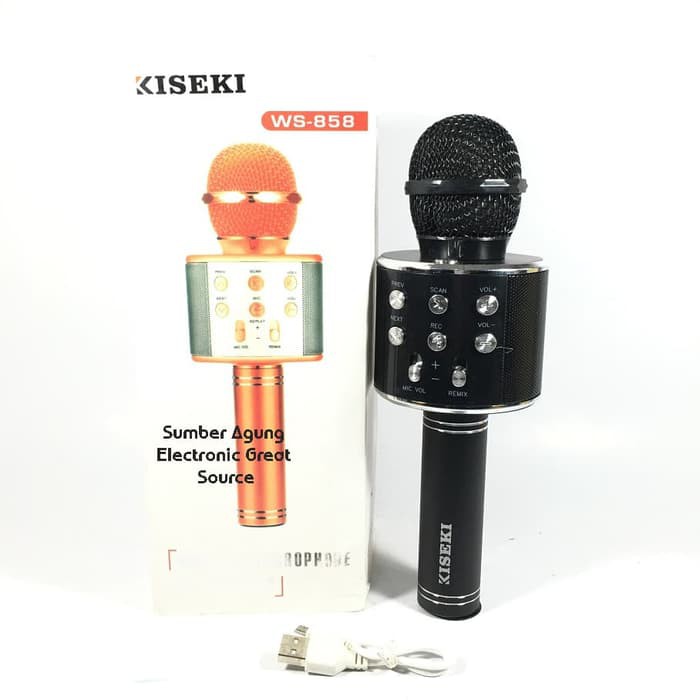 Speaker Mic Kiseki WS858 Radio FM UsB Memori TF Record Rekam Earphone