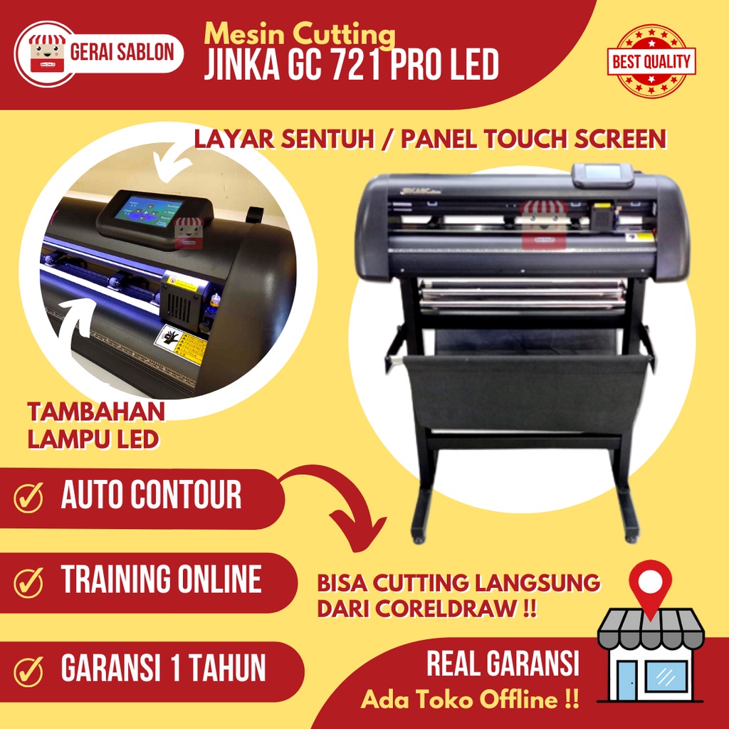 Jual Mesin Cutting Sticker Jinka Gc Pro Led Corel Draw Auto Contour Indonesia Shopee