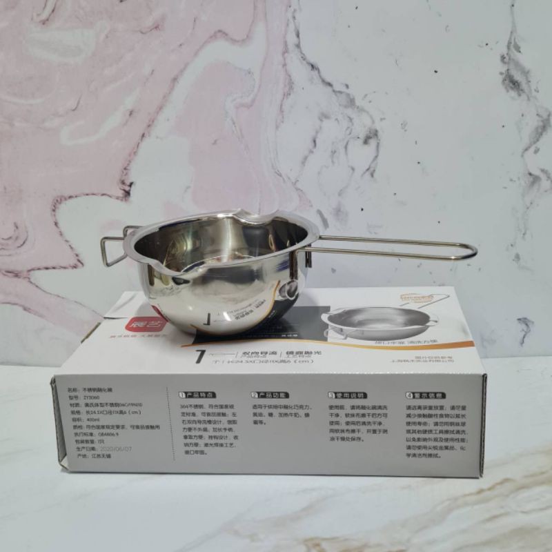 Zoe stainless melting pot / panci leleh mentega coklat