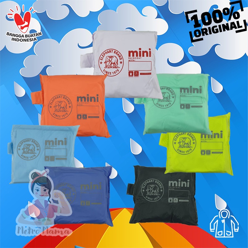 Jas Hujan GAJAH MINI ELEPHANT BRAND Untuk ABG, Remaja, dan Anak Muda