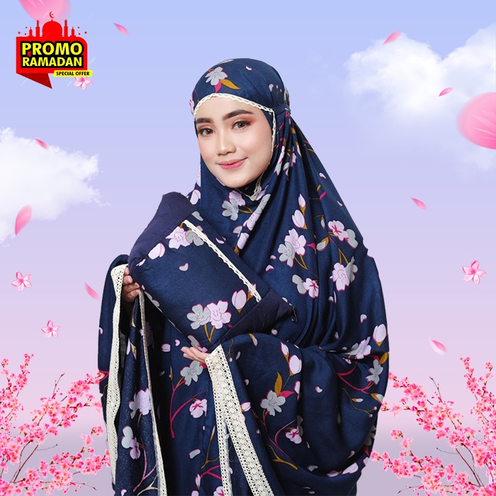 Mukenah Bali Dewasa Travel Katun Rayon Renda Premium Mukena Bali motif Bahan Katun Rayon Adem Lembut