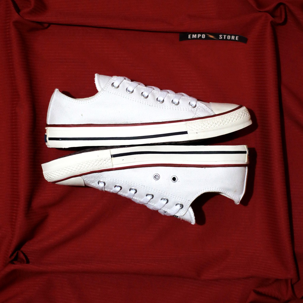 Converse All Star Classic White Low Ox BNWB Sepatu Kasual &amp; Sekolah Pria Wanita Sneakers