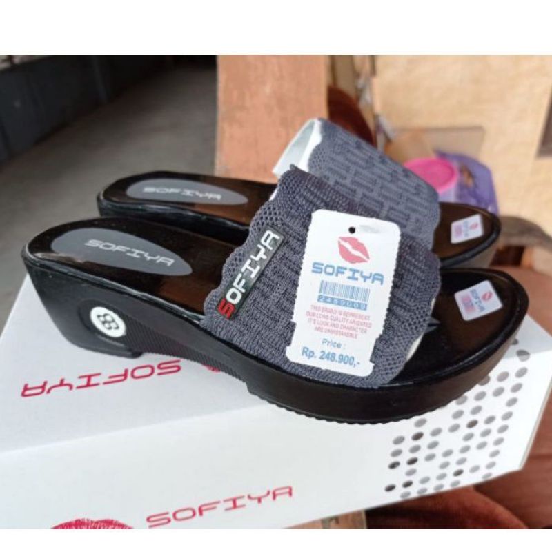 WEDGES Wanita sofiya/wedges sofiya pesta/wedges sofiya wanita terbaru/Sandal Slop pesta/Sandal mewah