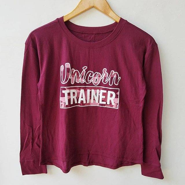 Kaos Lengan Panjang Anak Perempuan Justice Unicorn Trainer