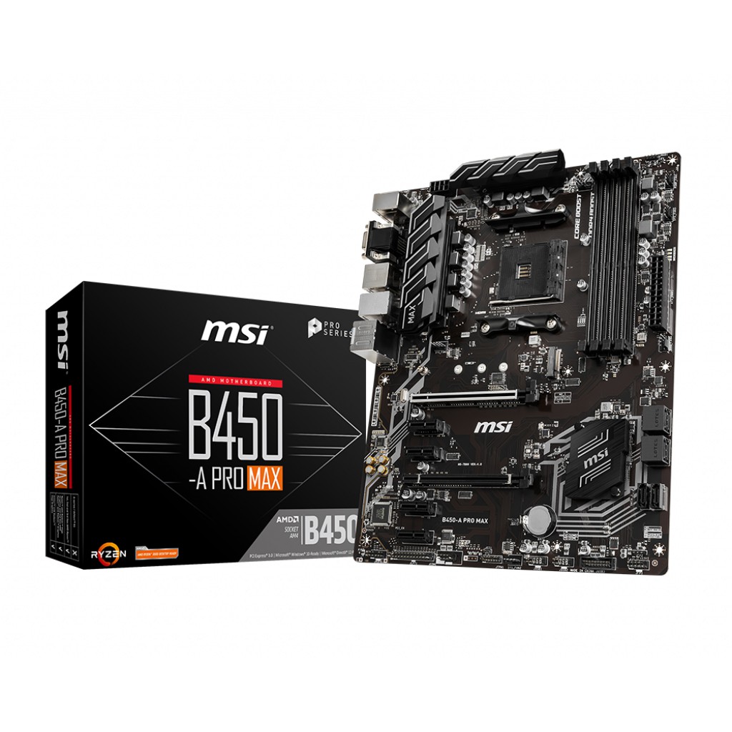 Motherboard MSI B450-A Pro MAX (AM4, AMD Promontory B450, DDR4, USB3.2, SATA3)