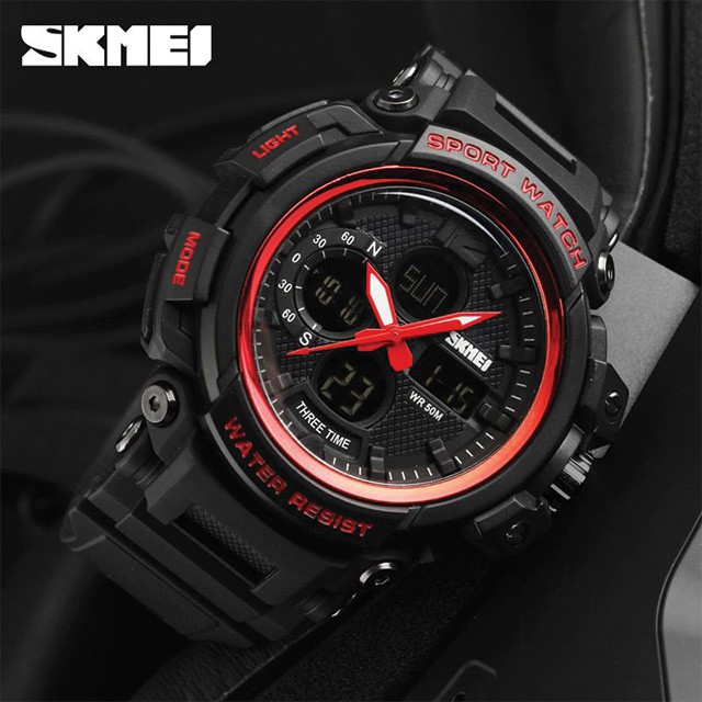 SKMEI 1343 Jam Tangan Pria Digital Analog Anti Air WATCHKITE WKOS