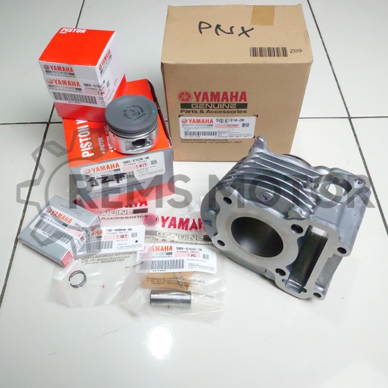BLOK SET MIO SPORTY SMILE NOUVO ORIGINAL YAMAHA ORI YGP BORINGAN BORING CYLINDER CILINDER PISTON KIT