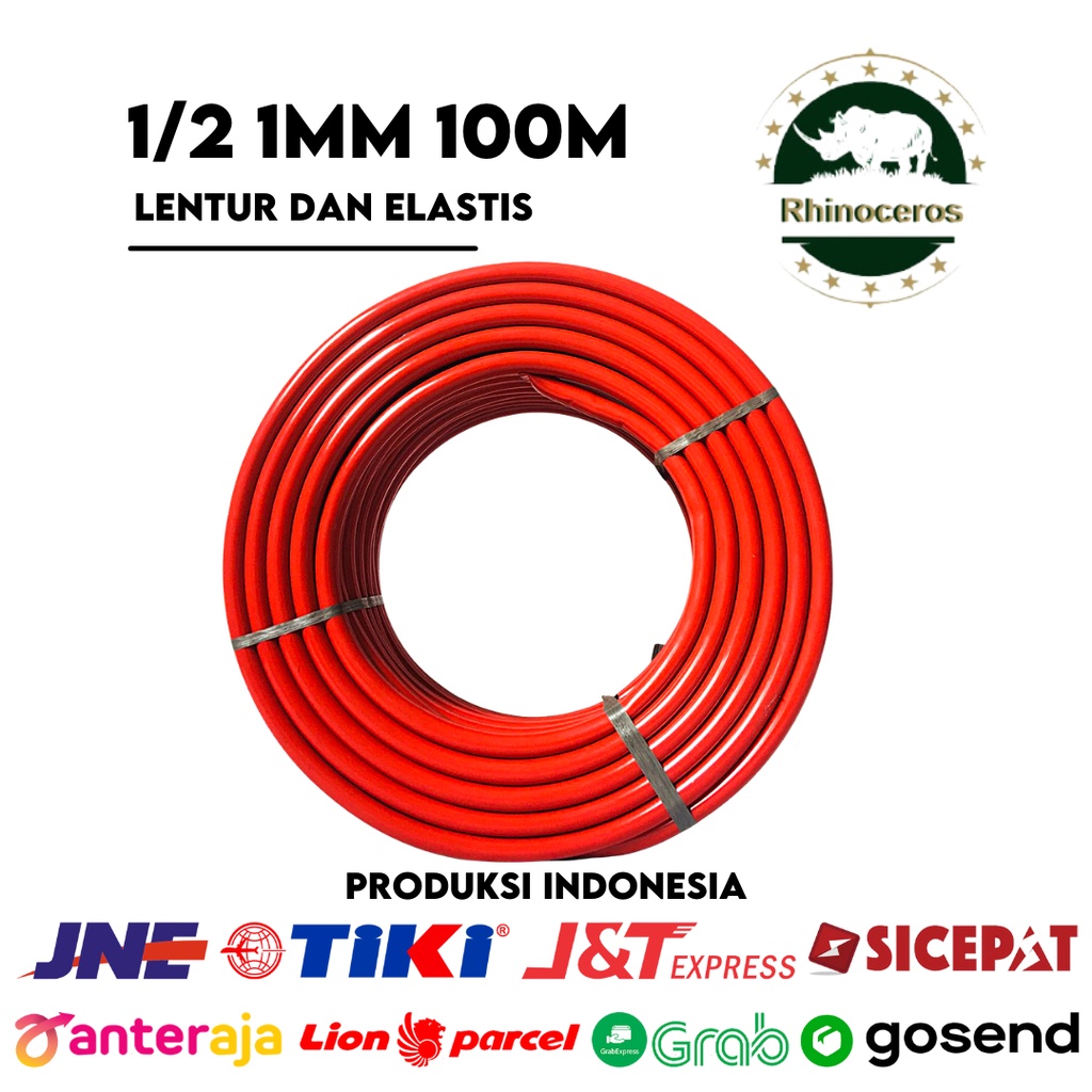 Selang Cuci Motor Selang Air DOP 1/2inch 1MM 100Meter Rhinoceros Selang Air Taman