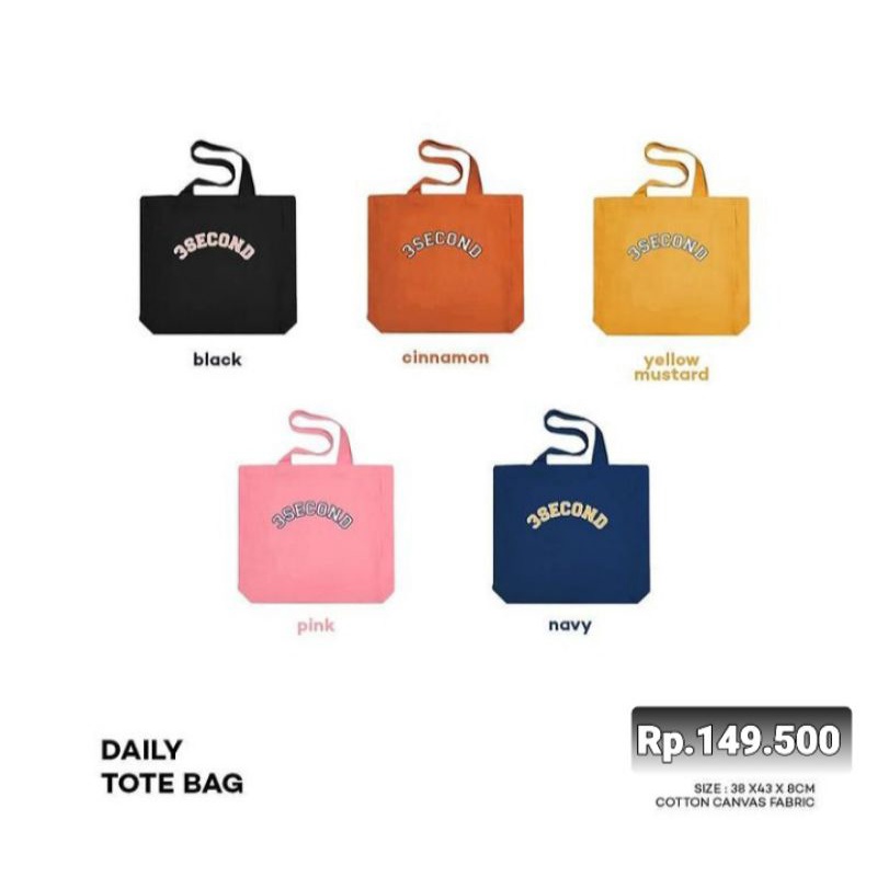 Tas toetbag wanita 3Second original