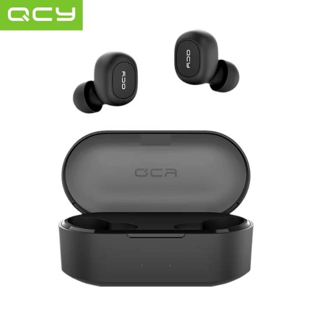 QCY T2C Tws BT5.0 Nirkabel Earphone dengan Dual Mircophone 3D Stereo Bluetooth Headphone