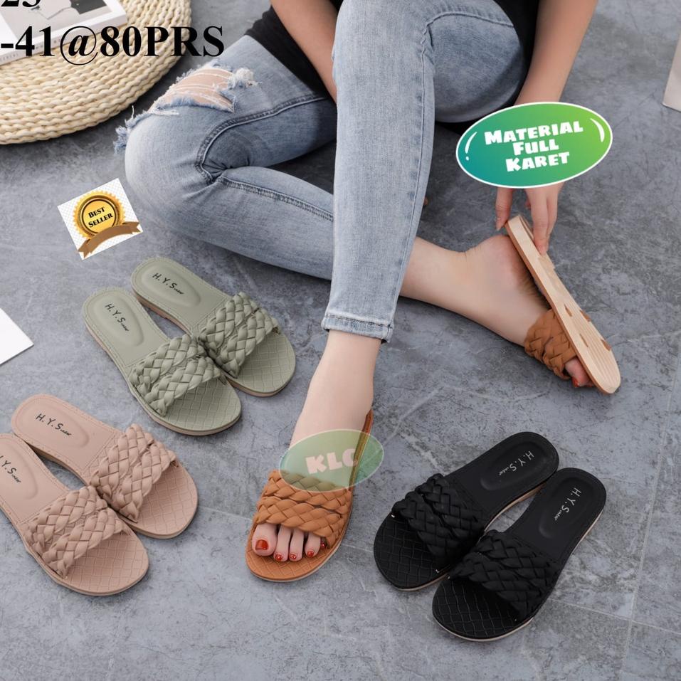 ✤ SANDAL JELLY WANITA SANDAL KARET PEREMPUAN TERBARU 2123 BALANCE DAN 2132 HYS ♧