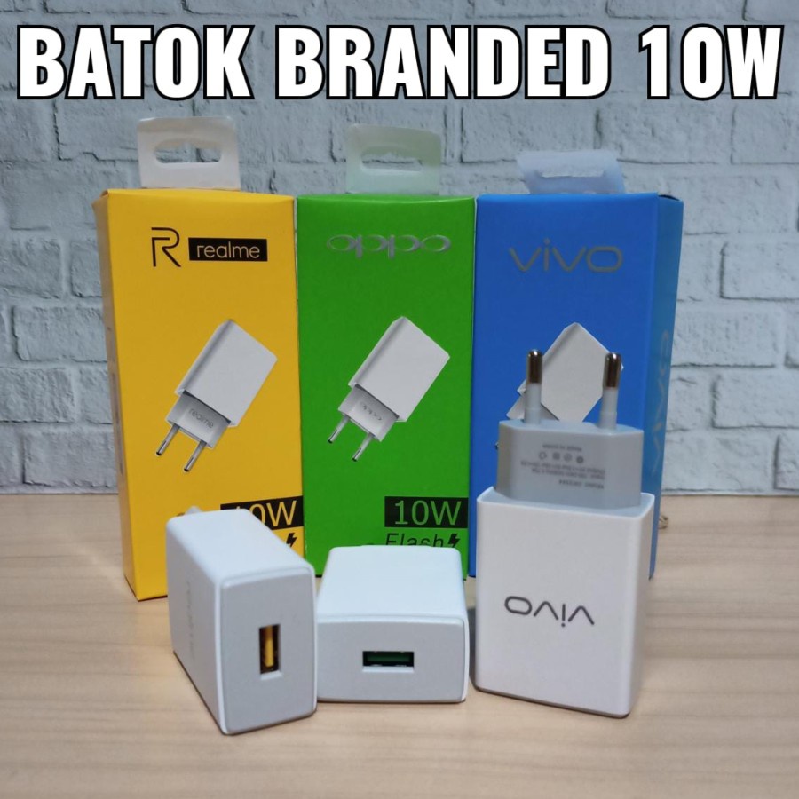 Adaptor Batok Charger Realme Oppo Vivo 10W Kepala Casan Fast Charging