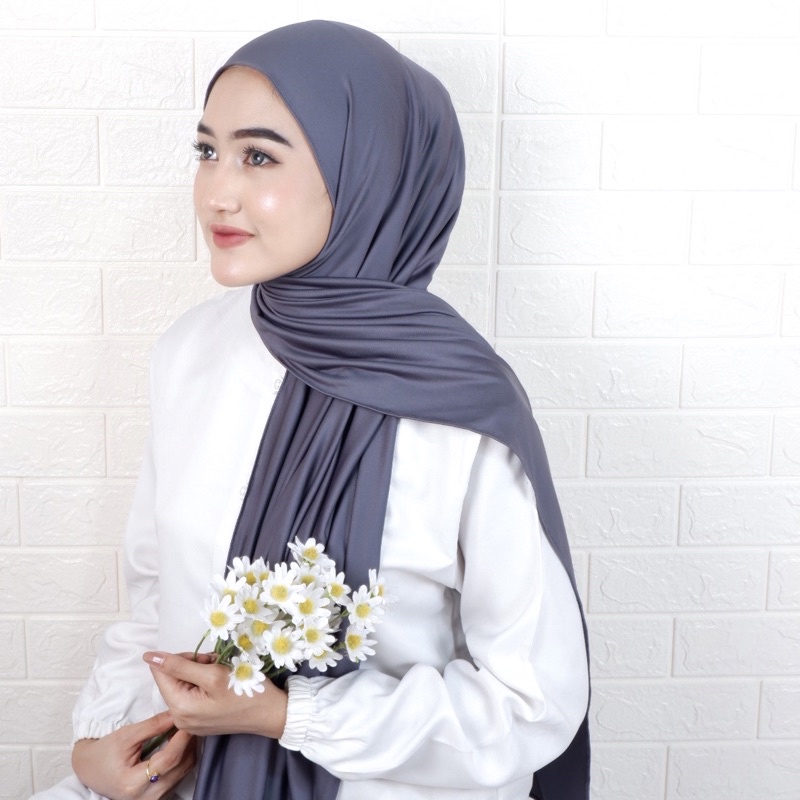 HIJAB JILBAB KERUDUNG PASHMINA INSTAN JERSEY