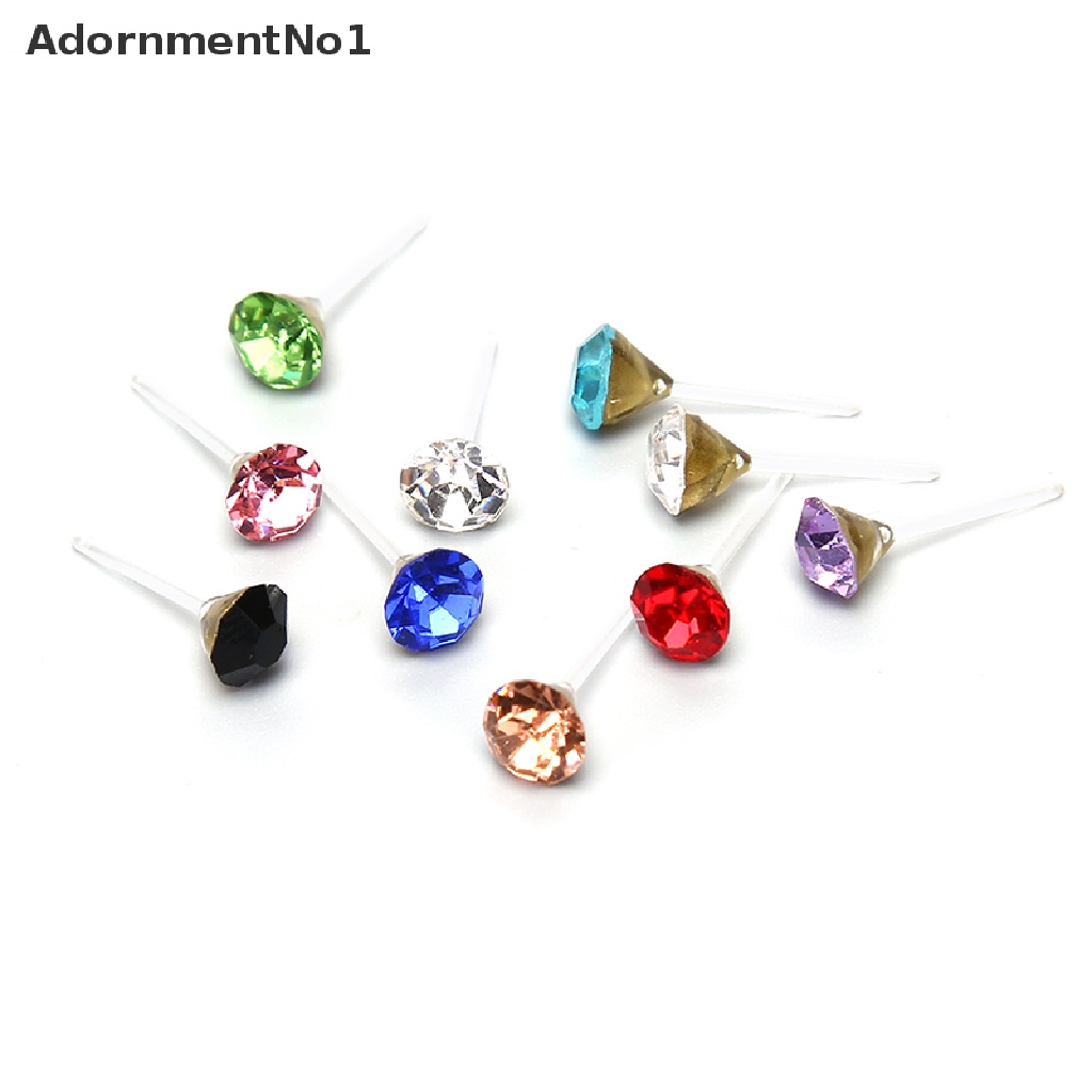 (AdornmentNo1) 10 Pasang / 20 Pasang / Set Anting Tusuk Kecil Hias Kristal Berlian Imitasi Untuk Wanita