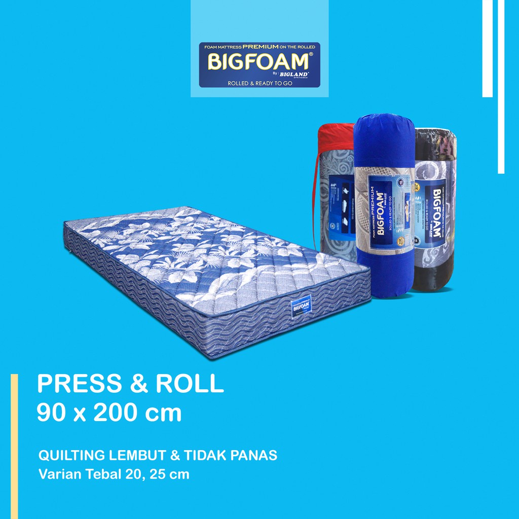 Kasur Busa Big Foam Premium 200 x 90 x 20 Quilting Press & Roll