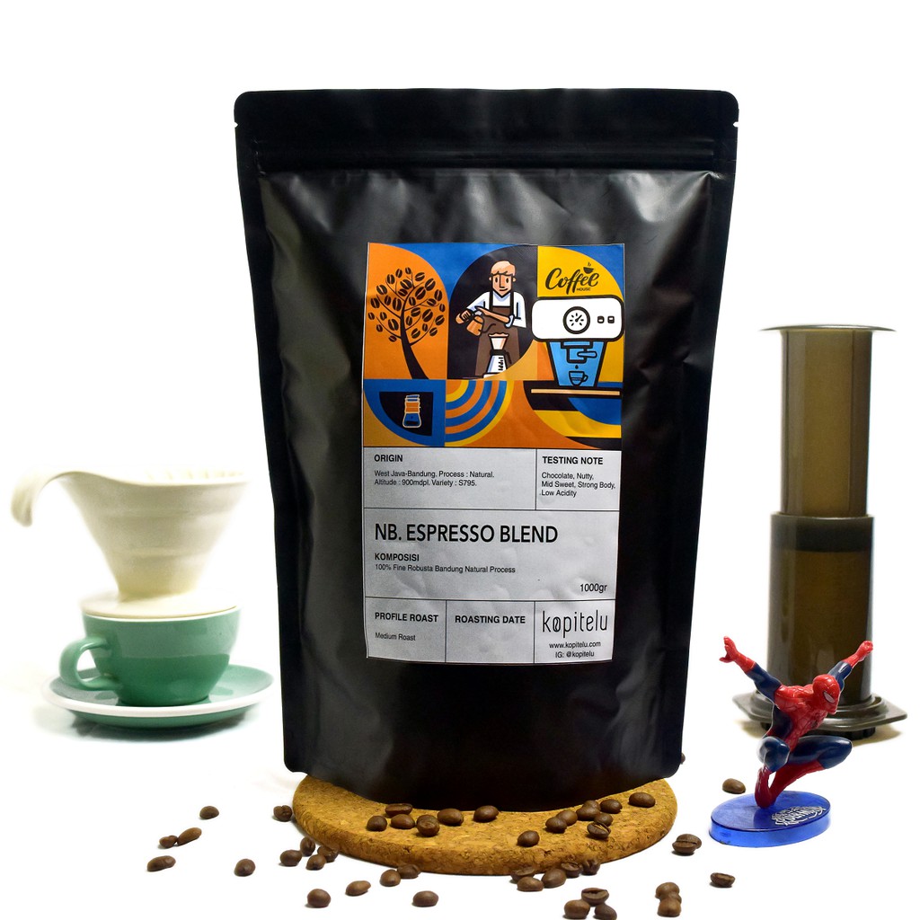 

Kopitelu NB - Espresso Blend (100% Fine Robusta Bandung Natural) 1 KG