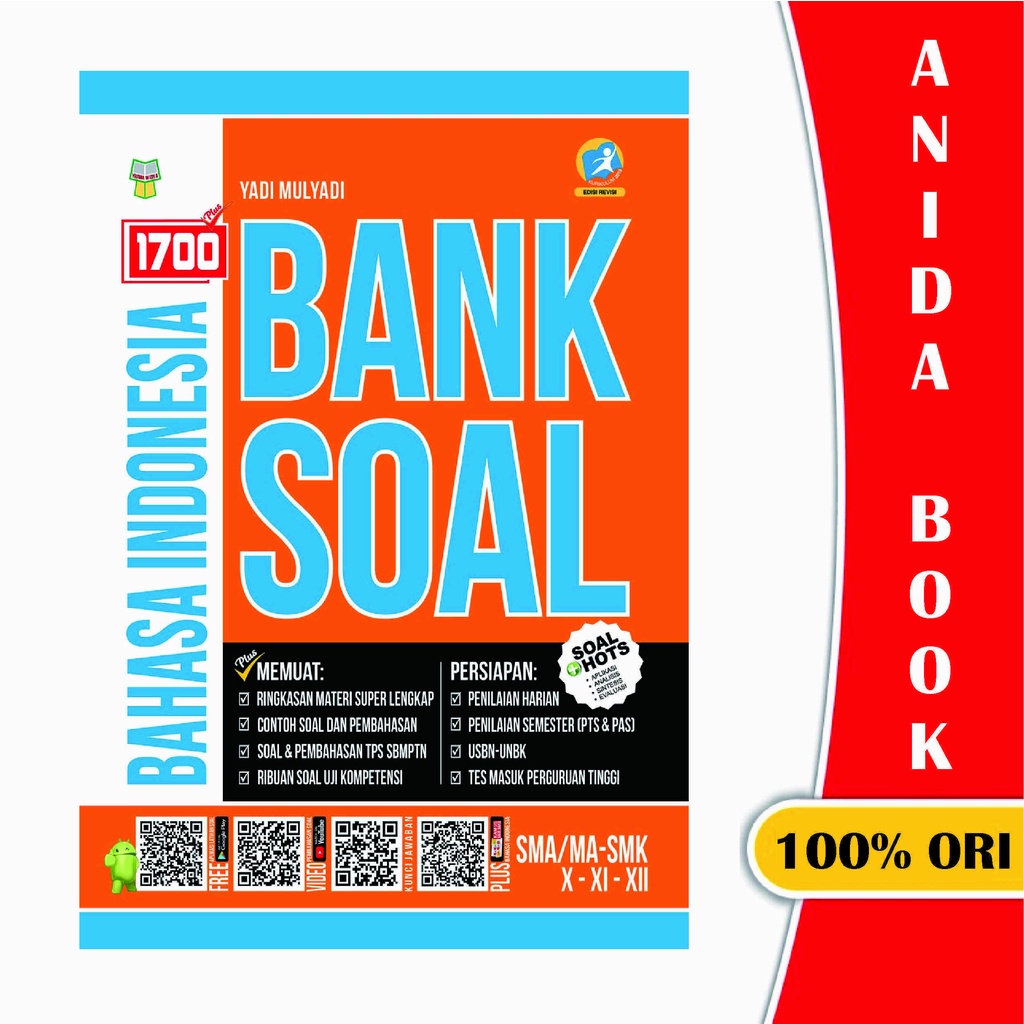 Buku 1700 Plus Bank Soal Bahasa Indonesia SMA-MA-SMK Kelas X, XI, dan XII - Yrama Widya