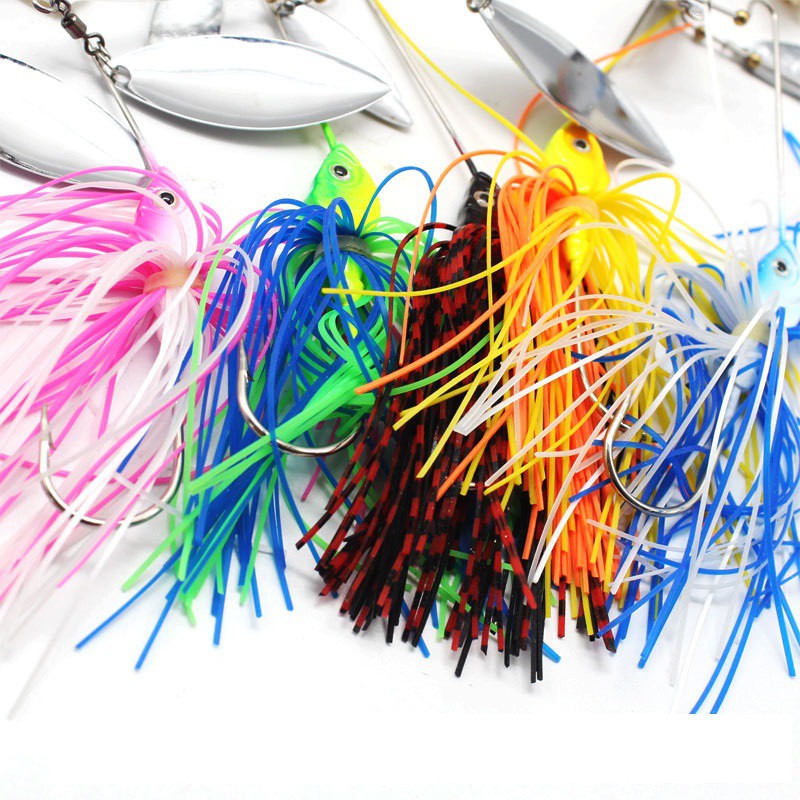 1Pc Umpan Pancing Spoon Spinner Fishing Lure Metal Sequin Klasik 15.6g Hias Bulu Wobbler Untuk Ikan Bass