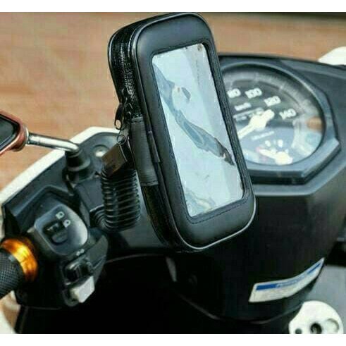 Holder Motor Waterproof HP / Holder Anti Air Ukuran 5,5 / 6,3 inch / GPS Mobile Holder