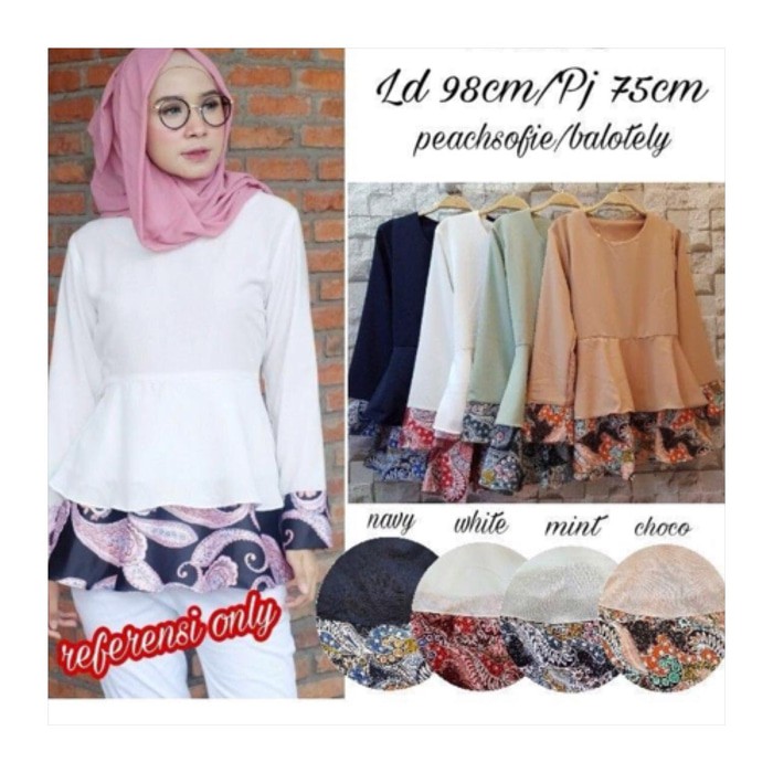 Ruffle Batik Blouse Best Quality