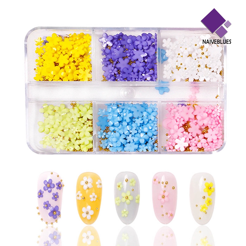 Ornamen Bunga 3D Untuk Dekorasi Nail Art Charms